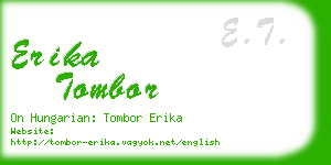 erika tombor business card